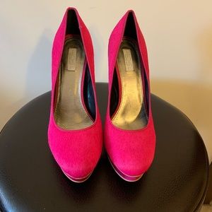 Rachel Roy Hot Pink Platform Heels